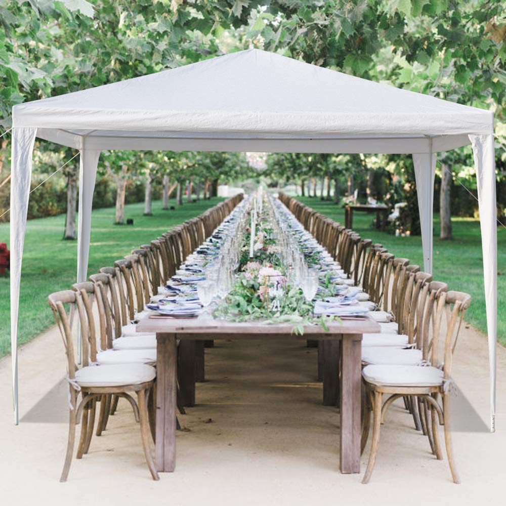 Veryke 10' x 10' Outdoor Canopy Tent - Waterproof Party Tent with Spiral Tubes for Weddings, Patio, Backyard, Camping & Picnic Events - Perfect for Outdoor Gatherings, BBQ Parties and Beach Shade