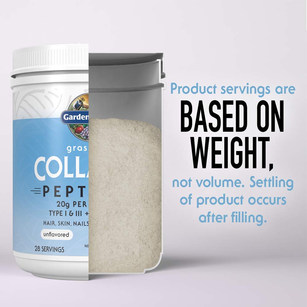 Garden of Life Grass Fed Collagen Peptides Powder - Unflavored Hydrolyzed Collagen Protein Supplement for Women & Men - Supports Hair, Skin, Nails & Joint Health - 28 Servings - Perfect for Smoothies, Coffee & Post-Workout Recovery