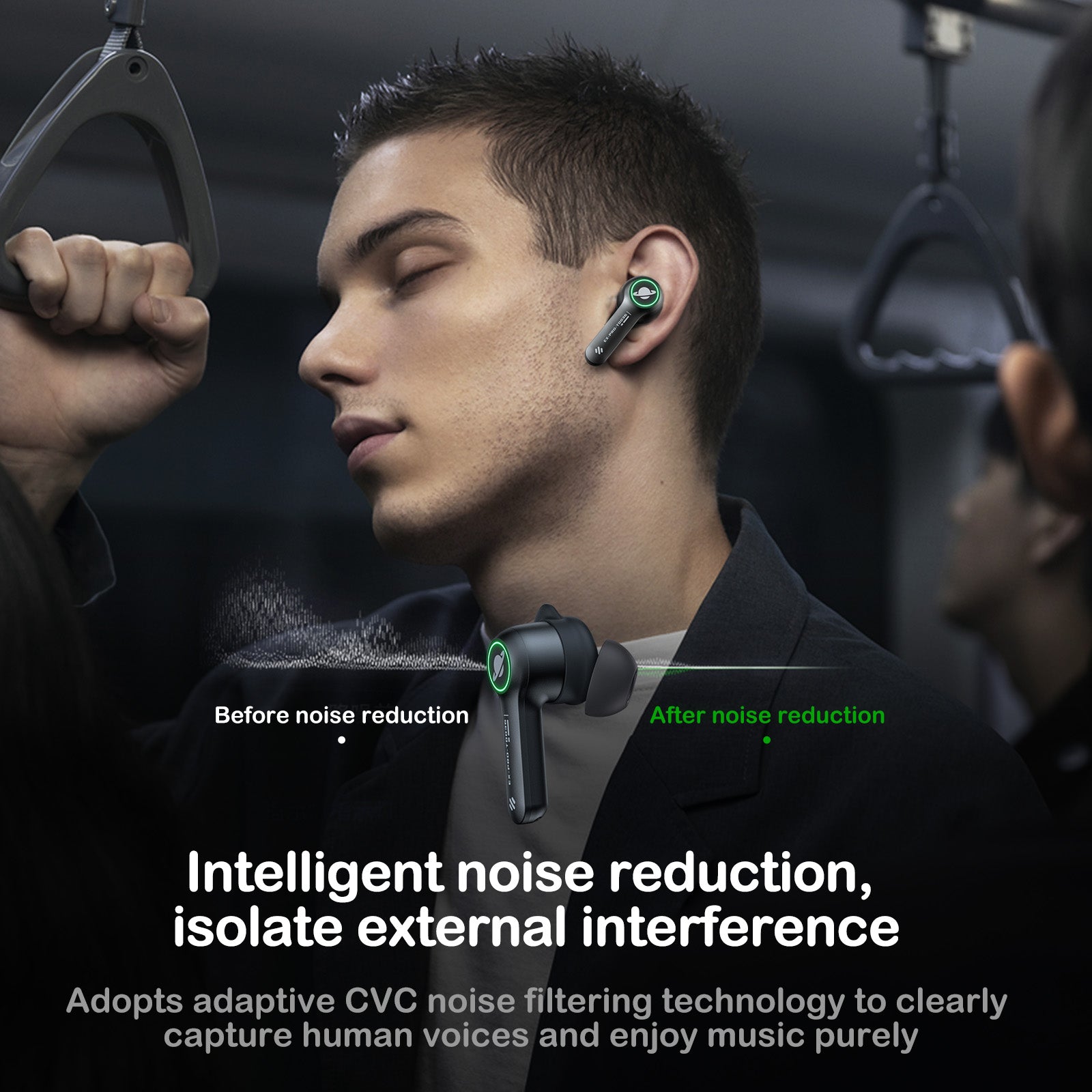 ONIKUMA T36 RGB TWS Gaming Earbuds - Bluetooth 5.0 Wireless Earbuds with 40ms Low Latency, Noise Cancelling for Mobile Gaming, Music & Workouts - Perfect for PUBG, Fortnite & Fitness Training