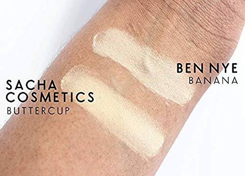 Sacha Buttercup Translucent Face Powder Compact - Oil Control & Shine-Free Pressed Powder for Medium to Dark Skin Tones (0.45 oz) | Perfect for Daily Makeup, Touch-Ups & Matte Finish All Day