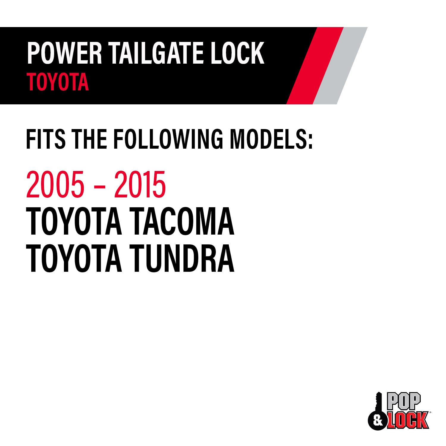 Pop & Lock PL8525 Power Tailgate Lock Kit for Toyota Tacoma (2005-2023) - Easy Install, Keyless Entry Upgrade | Secure Your Truck Bed for Camping & Work Sites