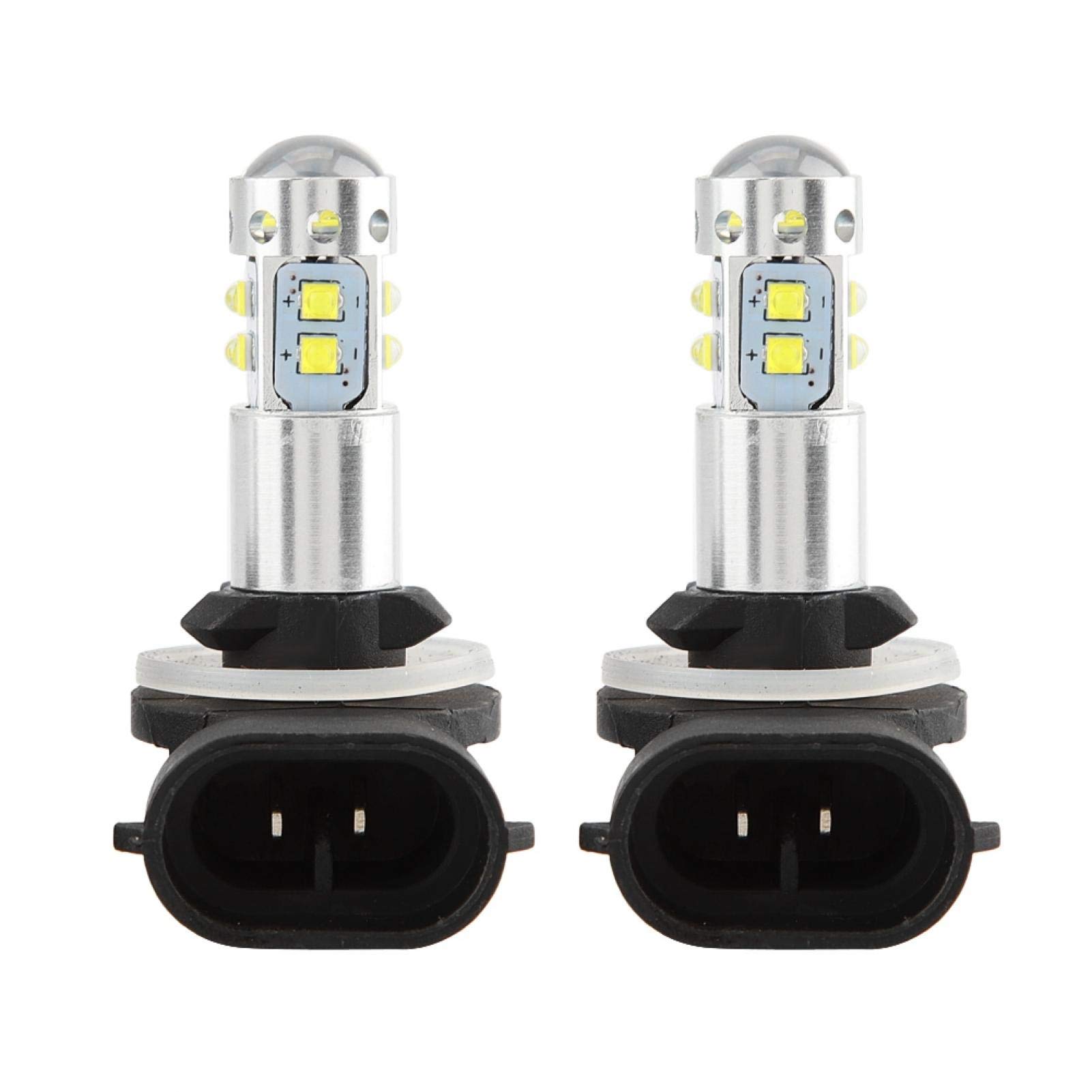 KIMISS 50W LED Headlight Bulbs 12-24V 6000K White Car LED Fog Lights - Compatible with Hyundai Accent 2013-2018 (2 Pack) - Bright Daylight Running Lights for Night Driving & Foggy Conditions