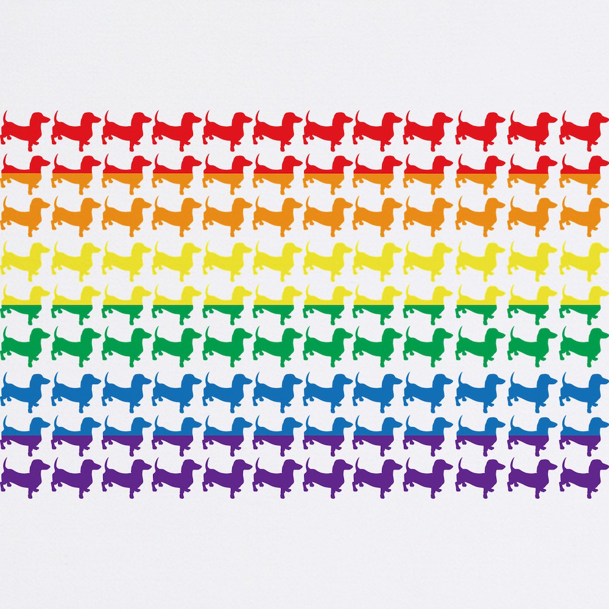 Colorful Rainbow Doxies Non-Slip Rubber Gaming Mouse Pad - Perfect for Office, Gaming & Home Computer Setup