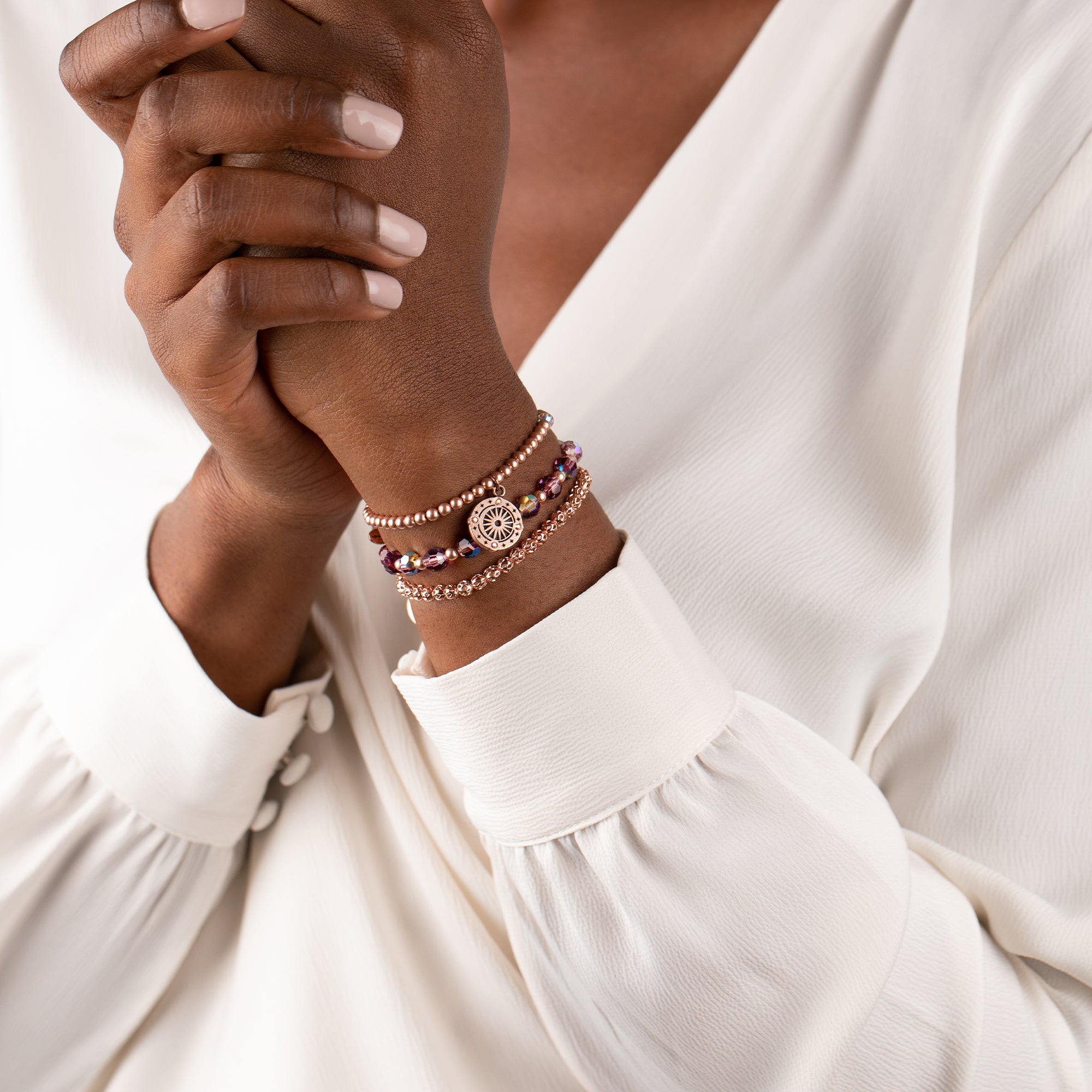 Cosmic Balance Stretch Bracelets for Women - Set of 3 Adjustable Yoga Meditation Beaded Bracelets - Perfect for Yoga, Meditation, and Spiritual Healing