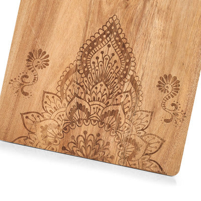 Premium Acacia Wood Cutting Board with Non-Slip Base - Durable Kitchen Chopping Board for Meat, Vegetables & Fruits - Perfect for Cooking, Serving & Home Decor