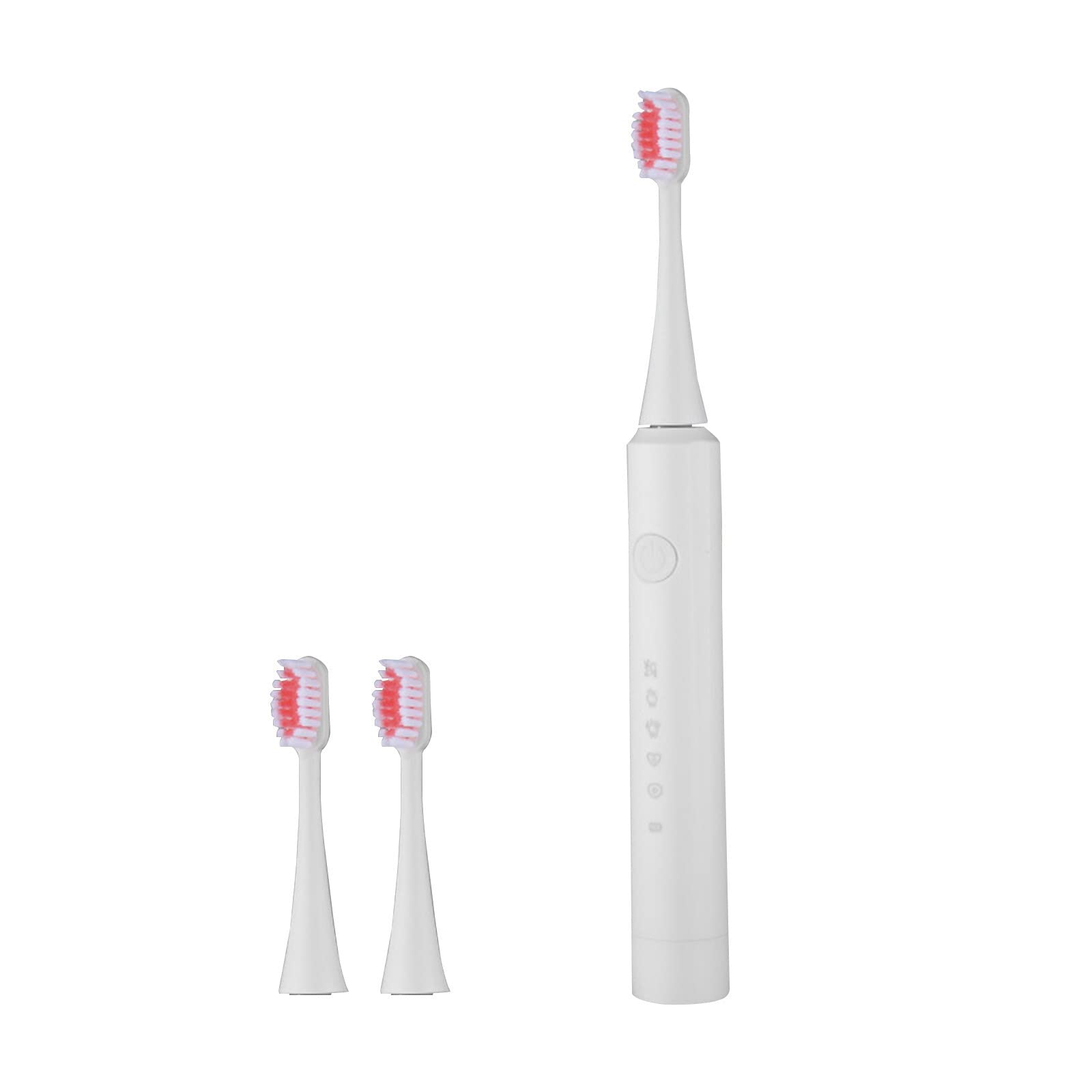 Sonic Electric Toothbrush for Adults & Kids - 5 Speed Modes, IPX7 Waterproof, 3 Replacement Brush Heads, 2-Minute Smart Timer - Perfect for Travel & Family Oral Care (White)