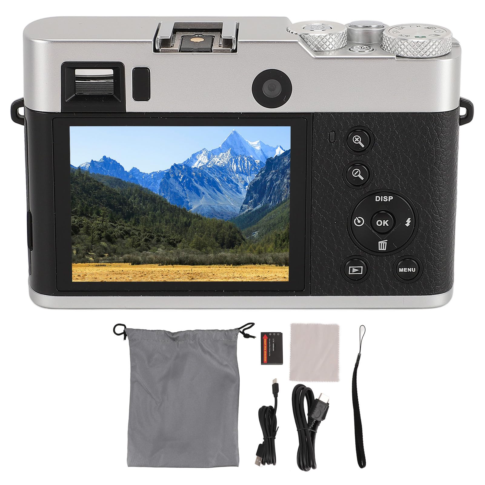 5K Anti-Shake Vlogging Camera for YouTube & Travel - 48MP Digital Camera with Flip Screen, WiFi & 4K Video - Perfect for Blogging, Vlogging & Photography (Black)