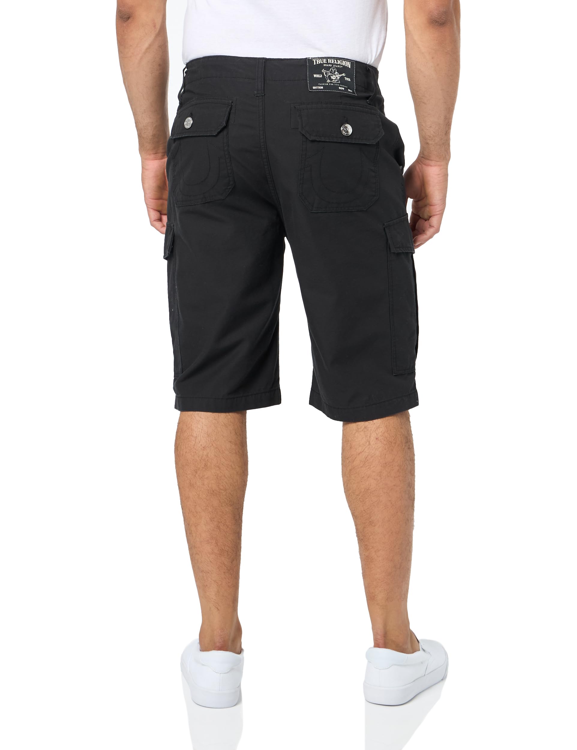 True Religion Men's Sn Classic Cargo Shorts - Comfortable Casual Shorts with Multiple Pockets | Perfect for Summer, Outdoor Activities & Streetwear Fashion