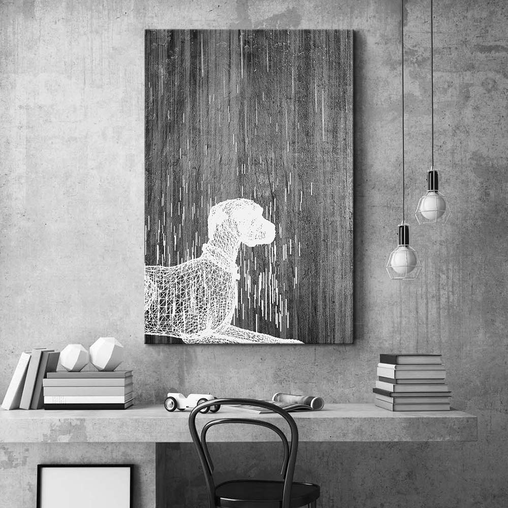 Black and White Abstract Canvas Wall Art - 32x48 Inch Framed Modern Painting for Bedroom, Living Room & Office Decor | Premium Home Wall Decorations | Perfect for Contemporary Interior Design
