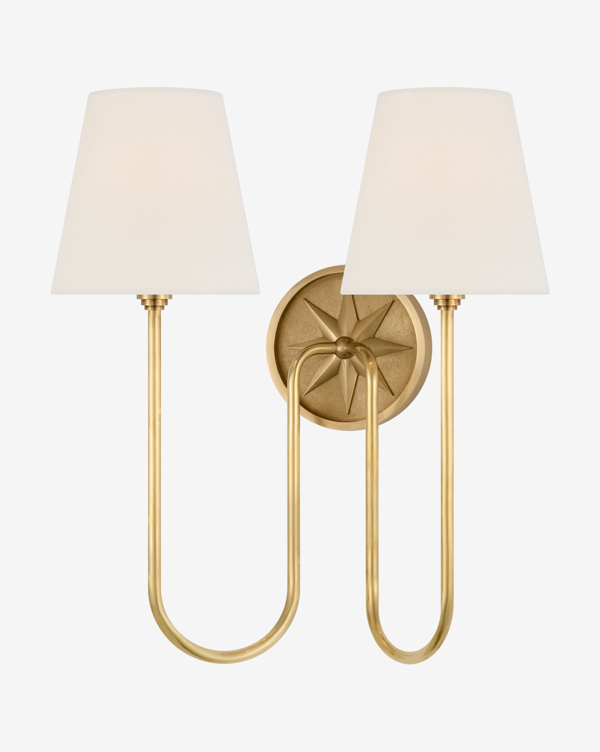 Polaris Double Sconce Wall Light - Modern LED Wall Sconce with Adjustable Arms for Bedroom, Living Room, or Hallway Lighting