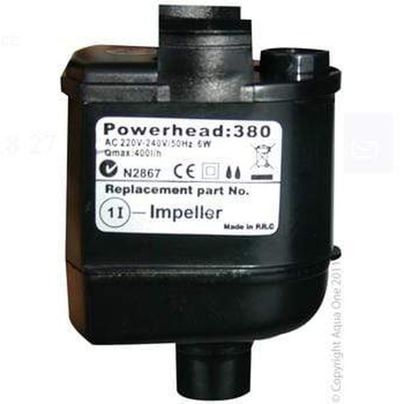 Aqua One 6W Powerhead Pump - AquaStyle 126, AquaMode 600 (10948BK) for Aquariums, Fish Tanks & Water Circulation