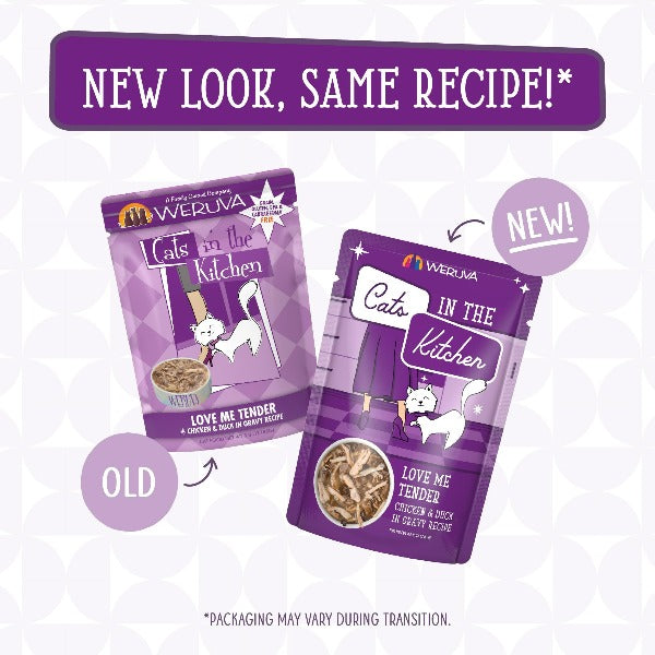 Premium Love Me Tender Pouch Cat Food - Grain-Free Wet Food for Cats - Tasty Chicken & Liver Recipe - Perfect for Indoor Cats & Picky Eaters - Great for Mealtime, Travel & Emergency Kits