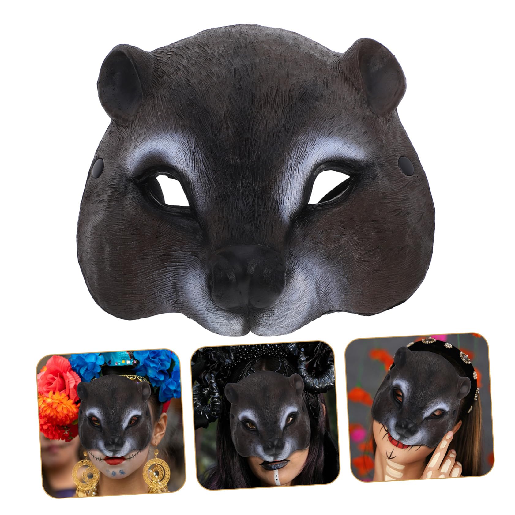 NUOBESTY Squirrel Mask - Realistic Animal Cosplay Mask for Halloween, Masquerade Parties & Costume Events - Premium Dress Up Accessory for Adults & Kids - Perfect for Themed Parties, Carnival, Cosplay & Halloween Celebrations