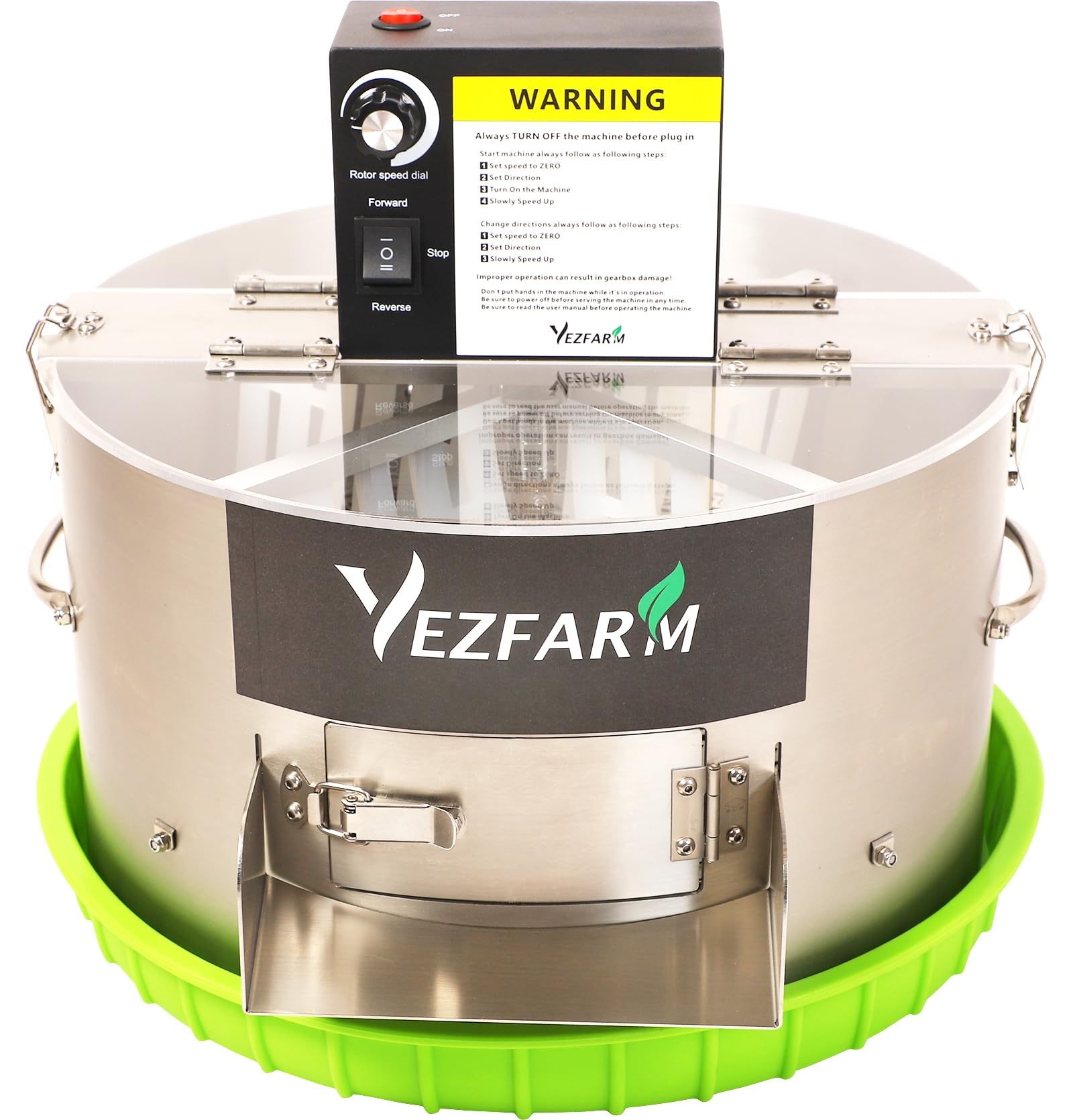 16 Inch Electric Bud Leaf Bowl Trimmer Machine for Wet & Dry Hydroponic Plants - Stainless Steel Blade with Silicone Tray - Perfect for Trimming Flowers, Buds, and Leaves in Hydroponic Gardening & Home Grow Operations