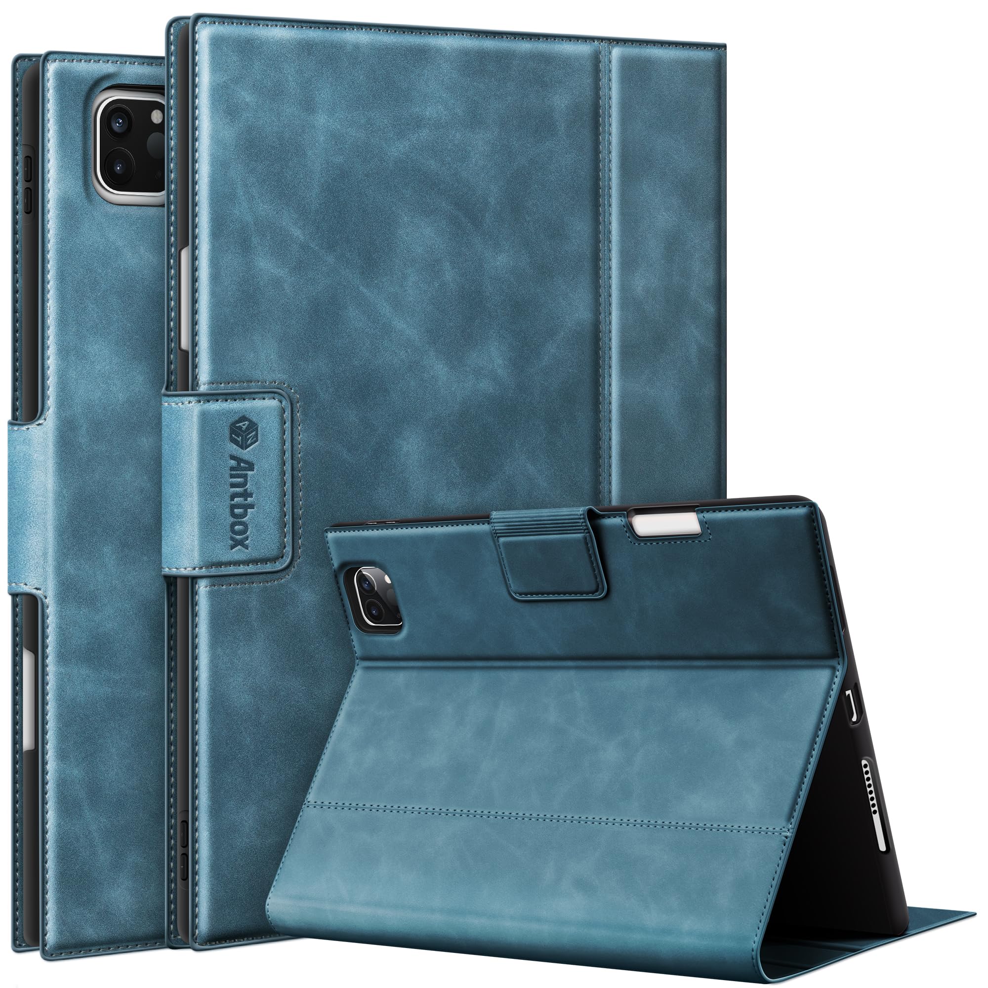 Premium PU Leather iPad Pro 11 Inch Case (2022/2021/2020/2018 Models) with Apple Pencil Holder & Auto Sleep/Wake - Protective Cover for iPad Pro 11