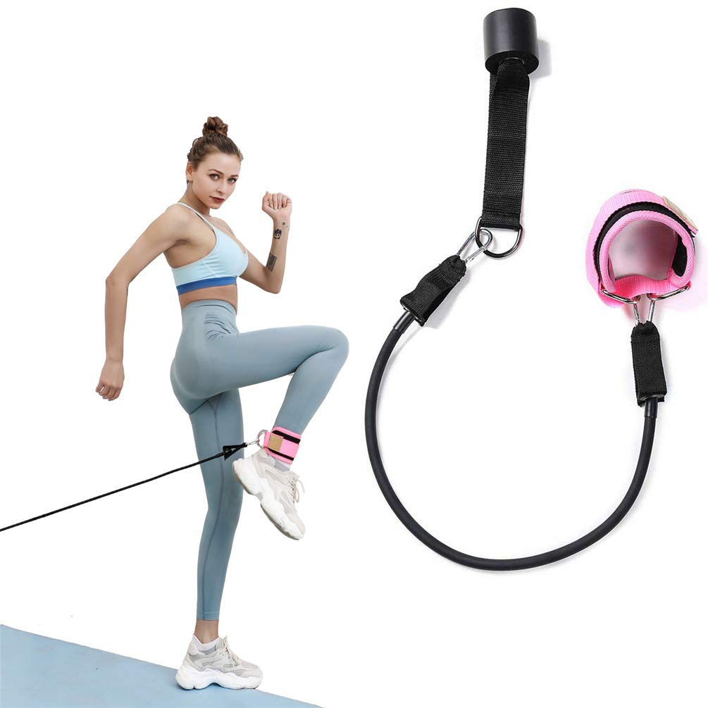 Premium Adjustable Fitness Ankle Straps with Door Anchor - Heavy Duty Leg Sleeves for Home Gym Workouts - Tone Legs, Abs & Glutes - Weight Loss & Fat Burning Resistance Bands (Ideal for Strength Training, Yoga, Pilates & Physical Therapy)