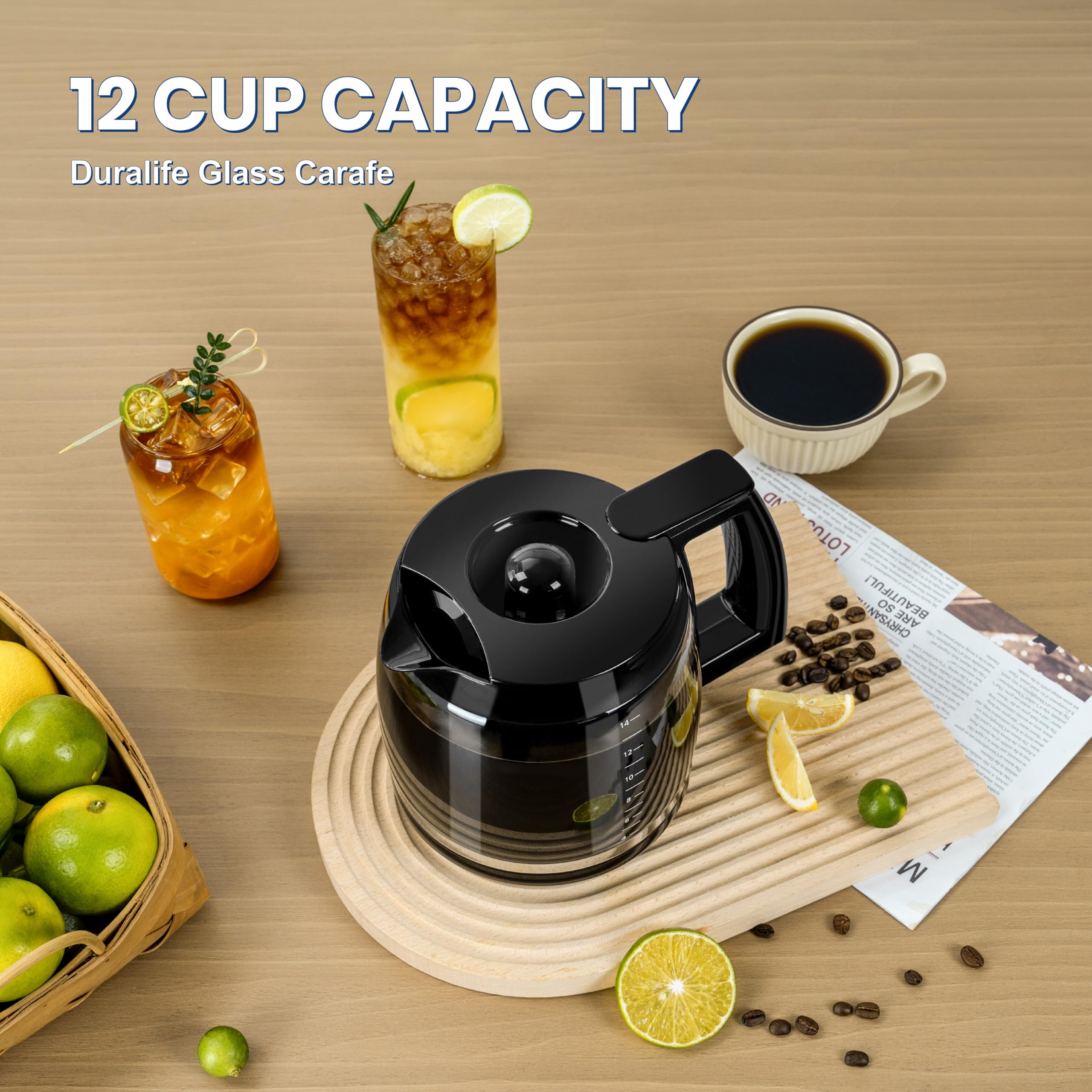 14-Cup Replacement Carafe for Cuisinart Coffee Maker - Compatible with DCC-3200, DCC-3200P1, DCC-2200, DCC-2600, DCC-2800 & CBC-7000PCFR (Model DCC-2200RC-1) - Perfect for Home, Office or Restaurant Use
