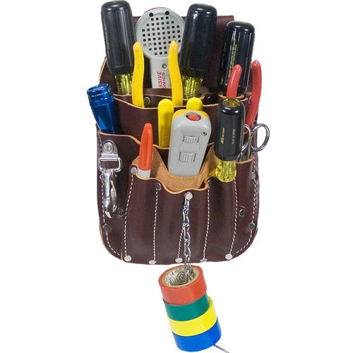 Occidental Leather 5049 Telecom Pouch - Durable Leather Tool Pouch for Electricians & Technicians - Perfect for Work Belt, Tool Storage & On-the-Go Repairs