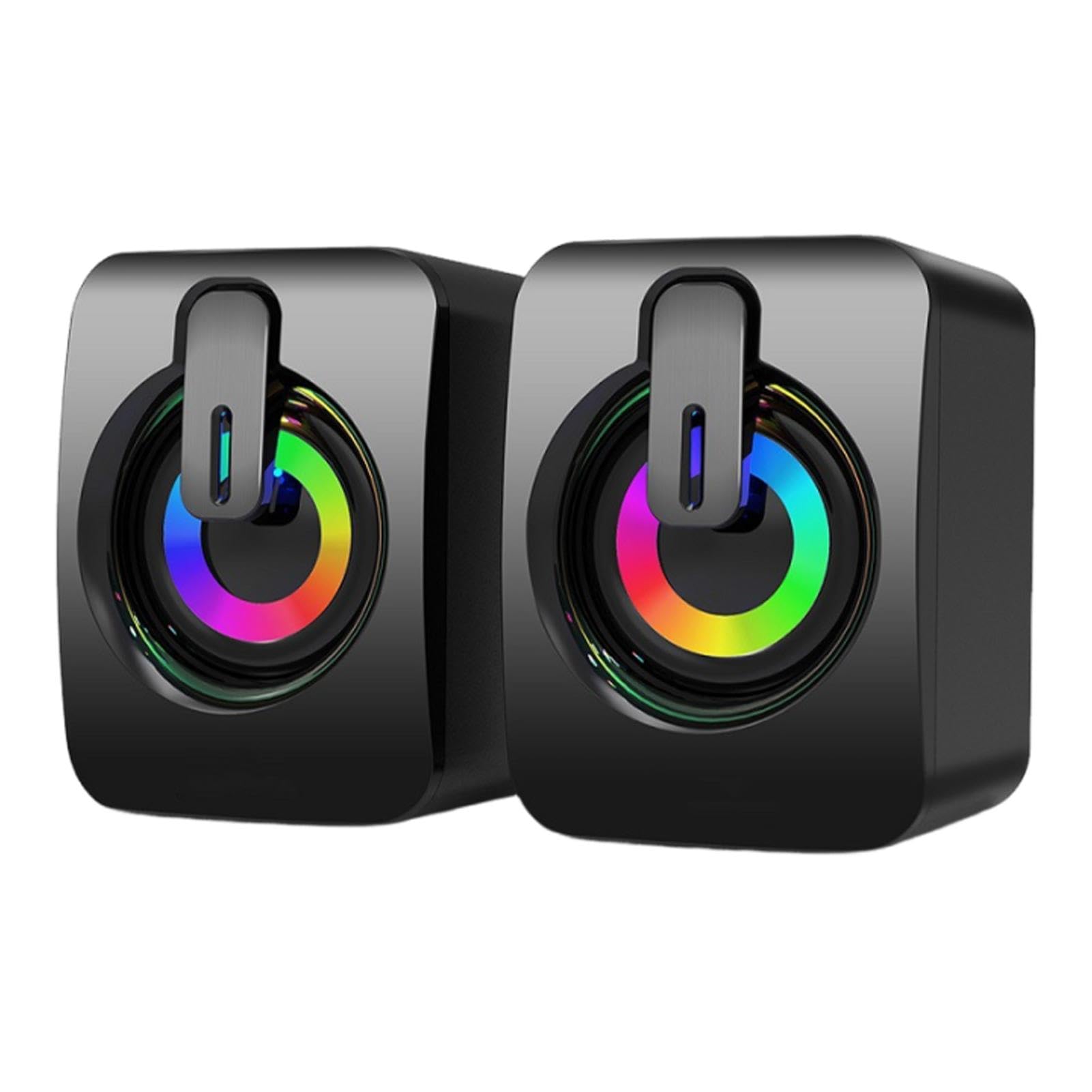 Wired Computer Speakers with Clear Sound, Compact Home Entertainment Speaker Set for Gaming, Music, and Office Use