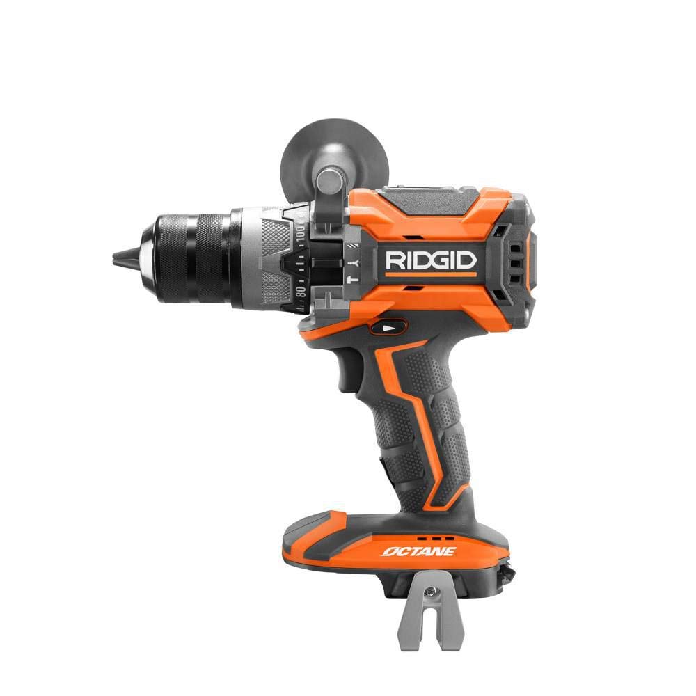 RIDGID 18V OCTANE Brushless Cordless Combo Kit with Hammer Drill, Impact Driver, 2 x 3.0Ah Batteries & Charger - Professional Power Tool Set for Construction, Woodworking & DIY Home Projects