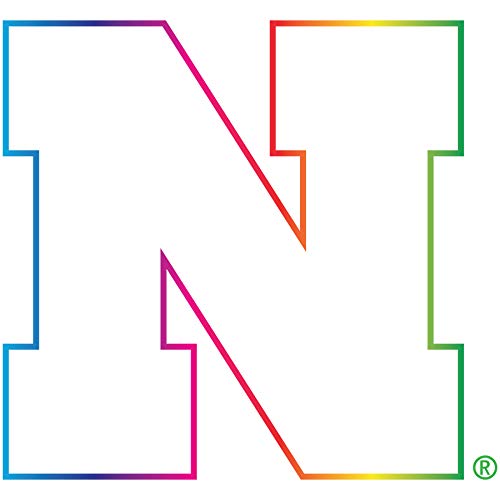 Rainbow Outline N - White