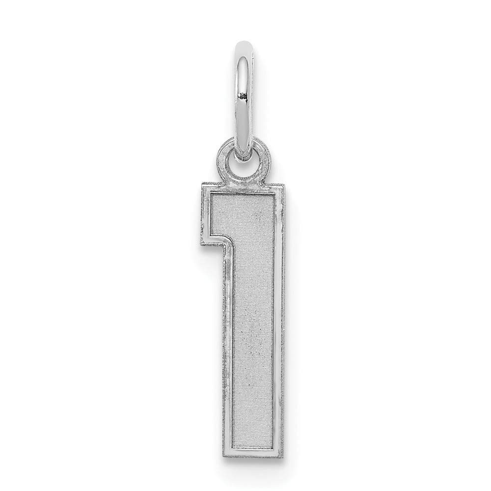 Roy Rose Jewelry Sterling Silver Small Satin Number 1 Pendant Necklace - Elegant Minimalist Jewelry for Birthdays, Graduation Gifts & Everyday Wear