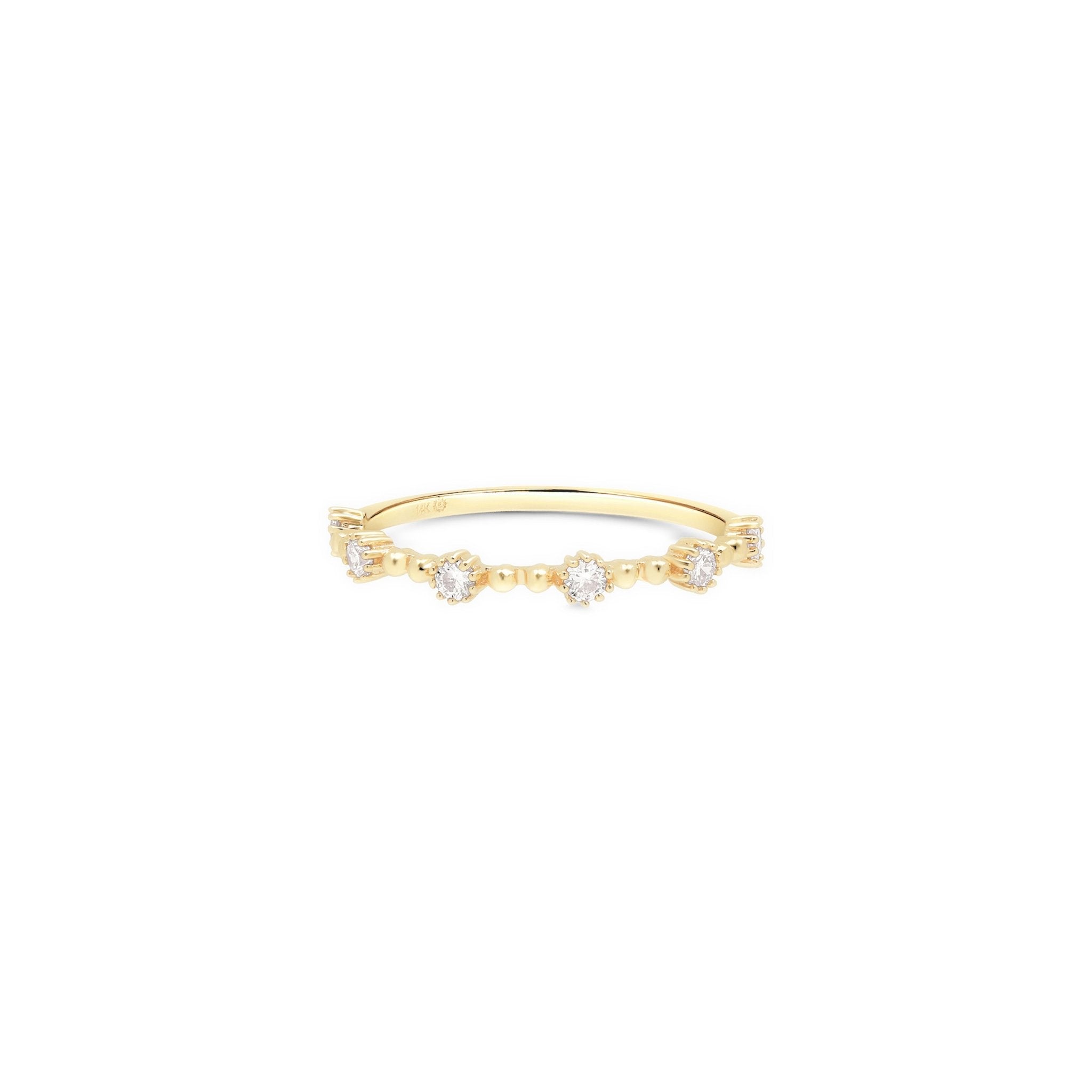 14k Yellow Gold Diamond Eternity Band for Women - Sparkling Wedding, Engagement, or Anniversary Ring - Perfect for Everyday Wear & Special Occasions