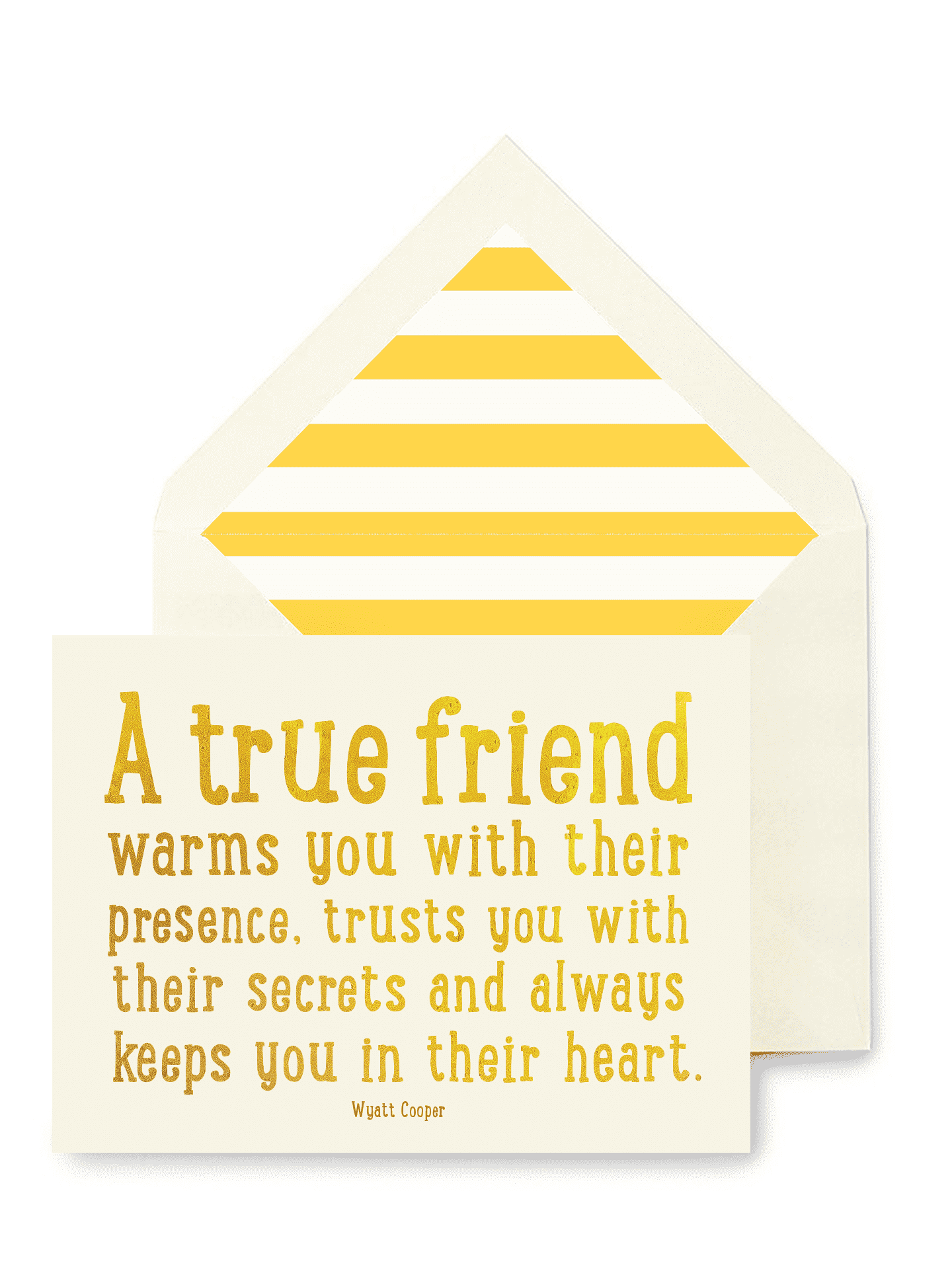 True Friend Greeting Card - Blank Single Folded Card for Birthday, Thank You & Friendship - Perfect for Warm Wishes & Special Occasions