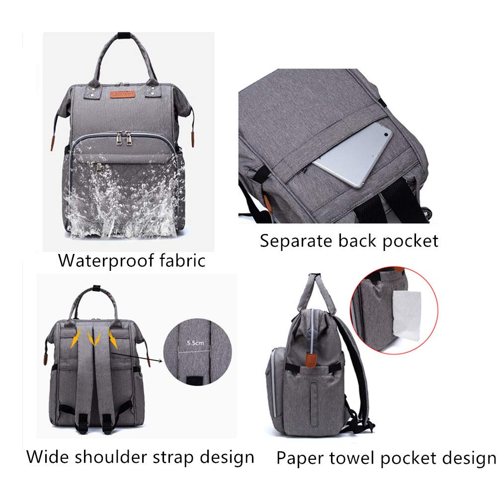 **Multifunctional Waterproof Diaper Backpack for Baby Boys & Girls – Large Capacity Travel Diaper Bag for Moms & Dads – Perfect for Daycare, Travel & Outings**