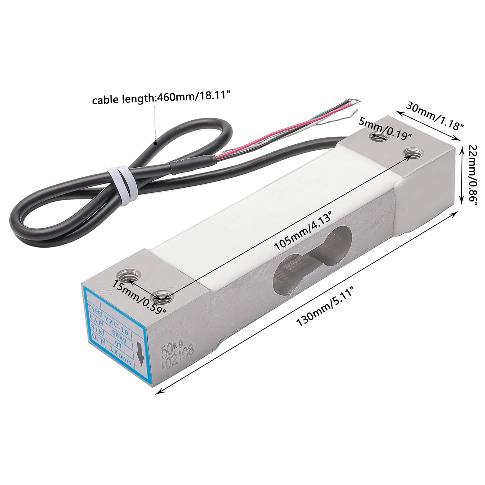 50kg Digital Platform Scale with High Precision Load Cell Sensor - Perfect for Industrial Weighing, Shipping, and Laboratory Use