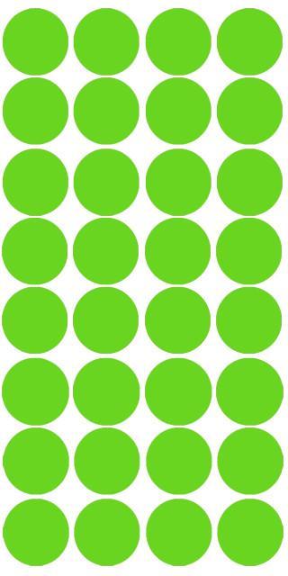 Lime Green Polka Dot Wall Decals - Self-Adhesive Room Decor Stickers for Kids Bedroom, Nursery, Playroom & Home Office