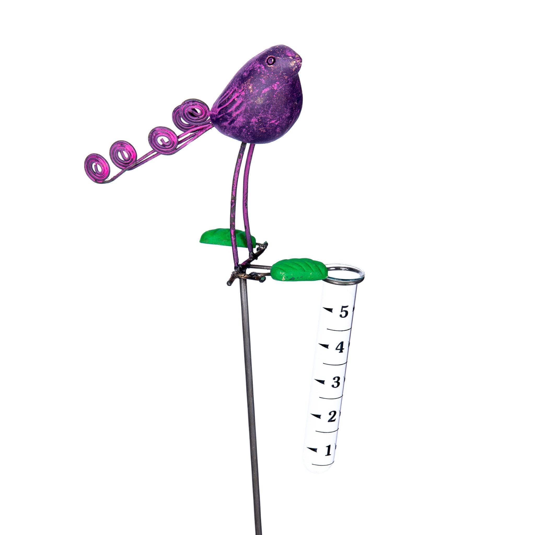 Outdoor Standing Bird Rain Gauge - Decorative Garden Weather Station for Accurate Rainfall Measurement | Perfect for Backyard, Lawn & Patio Decor