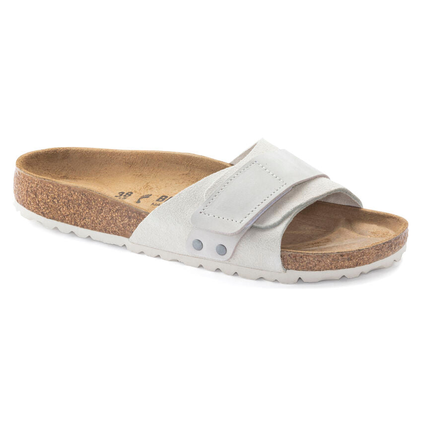 Birkenstock Women's Oita Suede Leather Sandals in Antique White - Comfortable Casual Shoes for Walking, Travel & Everyday Wear