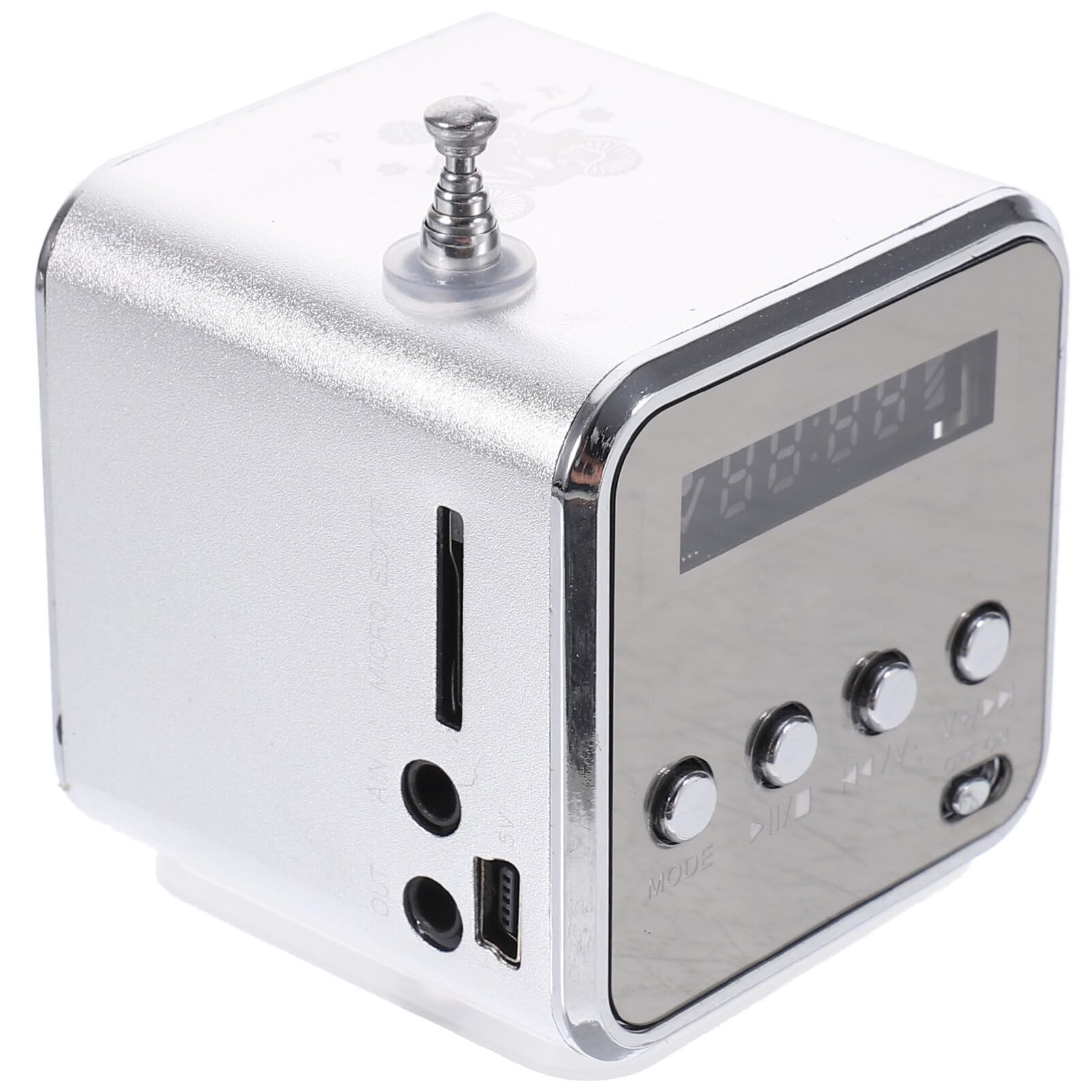 Portable Mini Digital MP3/MP4 Player with Micro SD/TF Card Slot, USB Disk, Built-in Speaker & FM Radio - Silver | Perfect for Gym, Travel, and Outdoor Activities