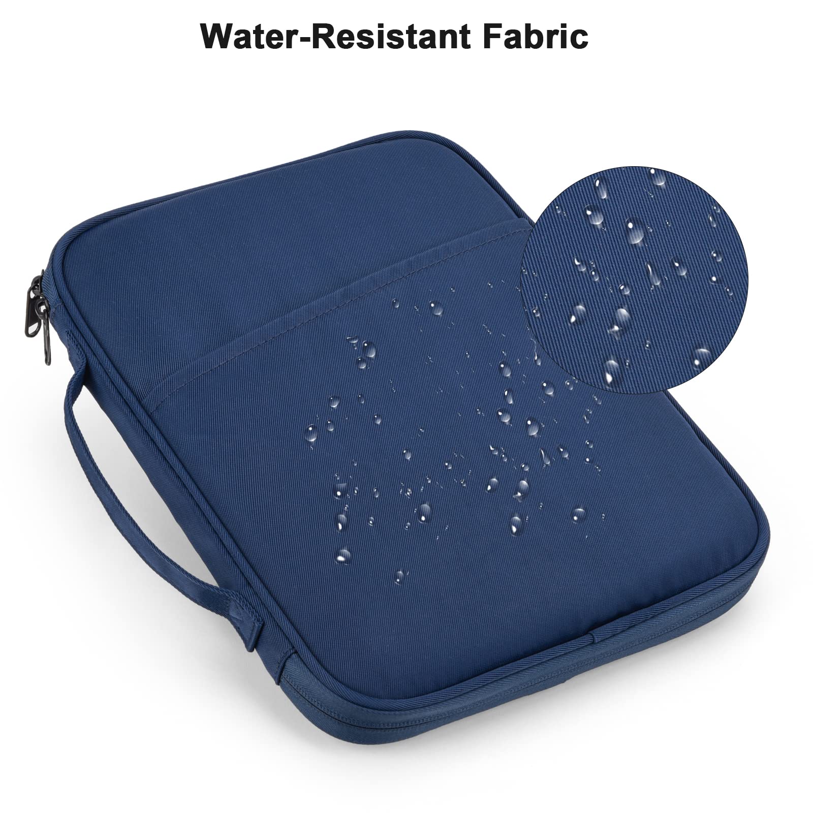 Premium iPad Pro 11 Inch Sleeve Case - Protective Travel Tablet Bag Compatible with iPad Pro 11 (M4), iPad 10.9 (10th Gen), iPad Air 11 (M2), Galaxy Tab S9/S8 - Navy Blue - Perfect for Business Travel, Commuting & Daily Protection
