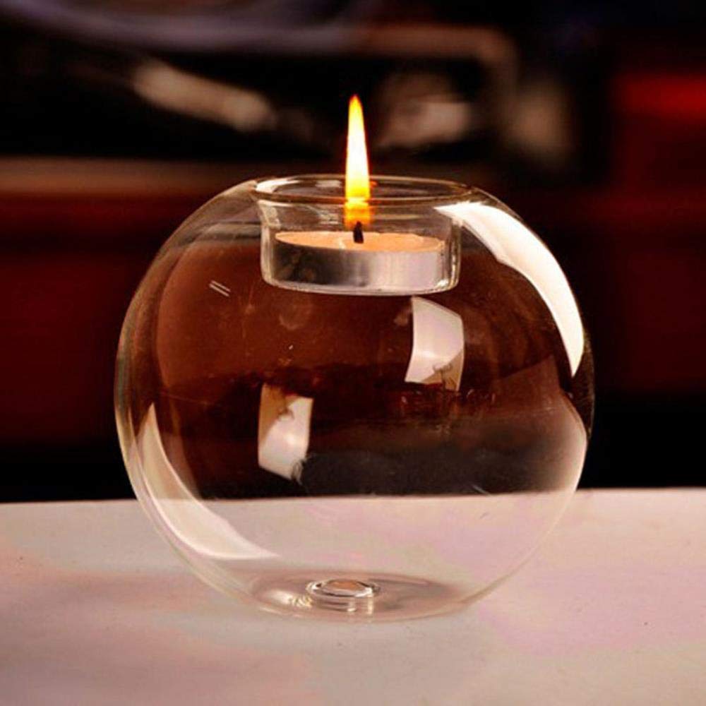 3Pcs Elegant Crystal Glass Candle Holders - Portable Classic Tea Light Candle Sticks for Wedding, Bar, Party & Home Decor - Perfect for Romantic Dinners, Spa Nights and Holiday Centerpieces