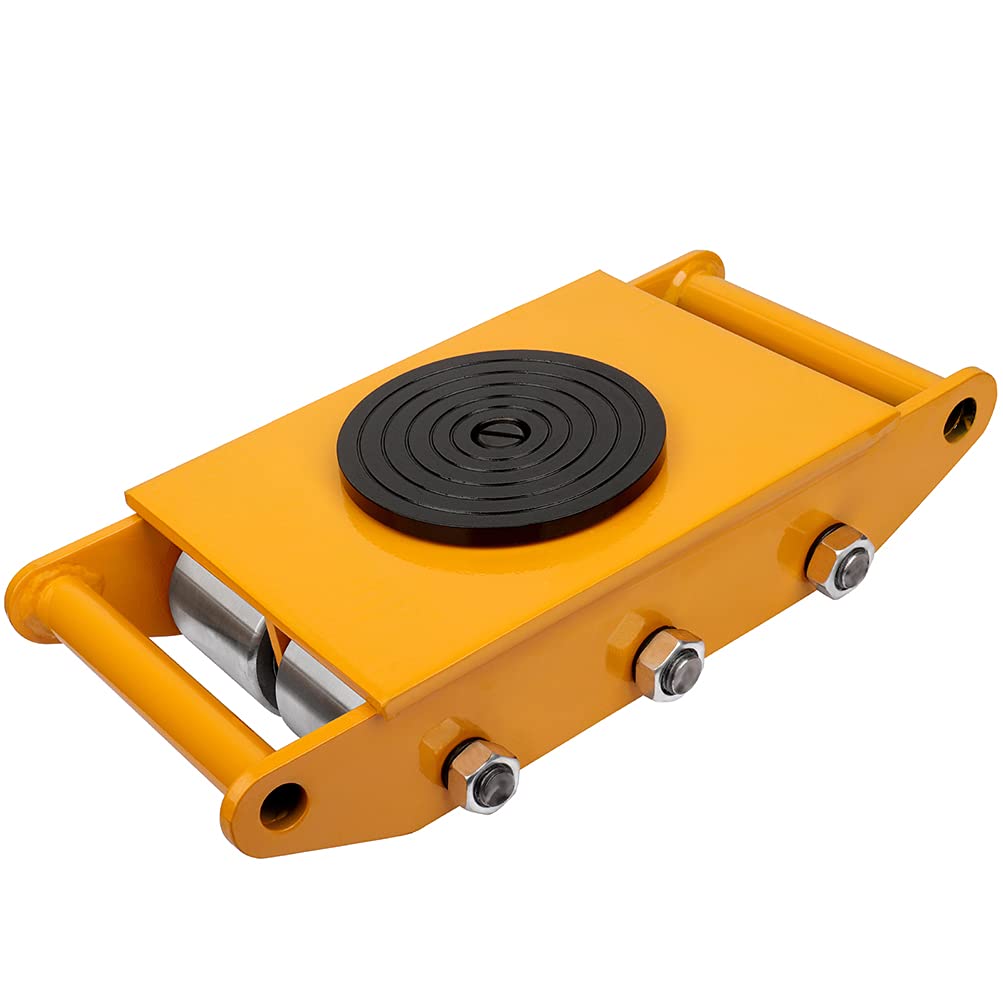 8 Ton (17600 lbs) Heavy Duty Machine Skates with 360° Rotation - Industrial Machinery Moving Dolly for Equipment Relocation - Perfect for Factory, Warehouse & Workshop Use