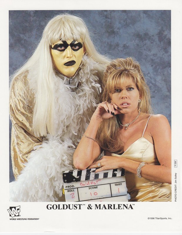 1996 Goldust & Marlena P336 Color Action Figure - WWE Wrestling Collectible for Fans & Display Scenes