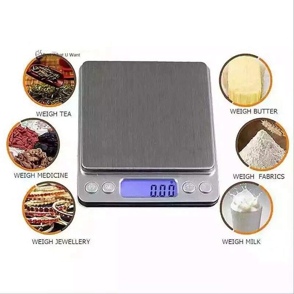 2000g Digital Kitchen Scale - Precise Food & Jewelry Weight Scale with LCD Display for Baking, Cooking, and Jewelry Making