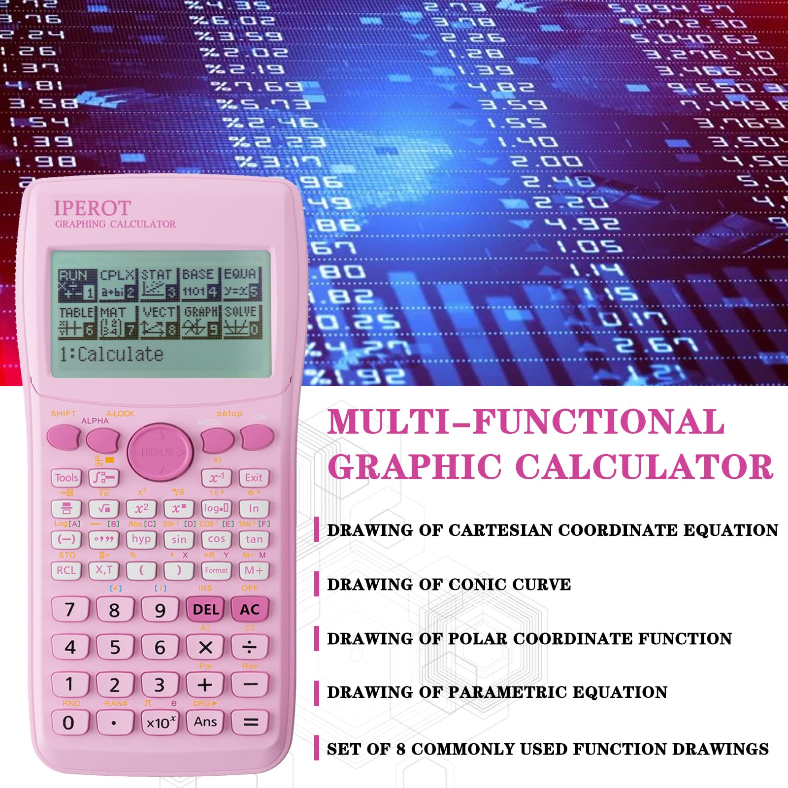 Graphing Scientific Calculator - 10 Modes, 4 Functions | School & College Math Tool