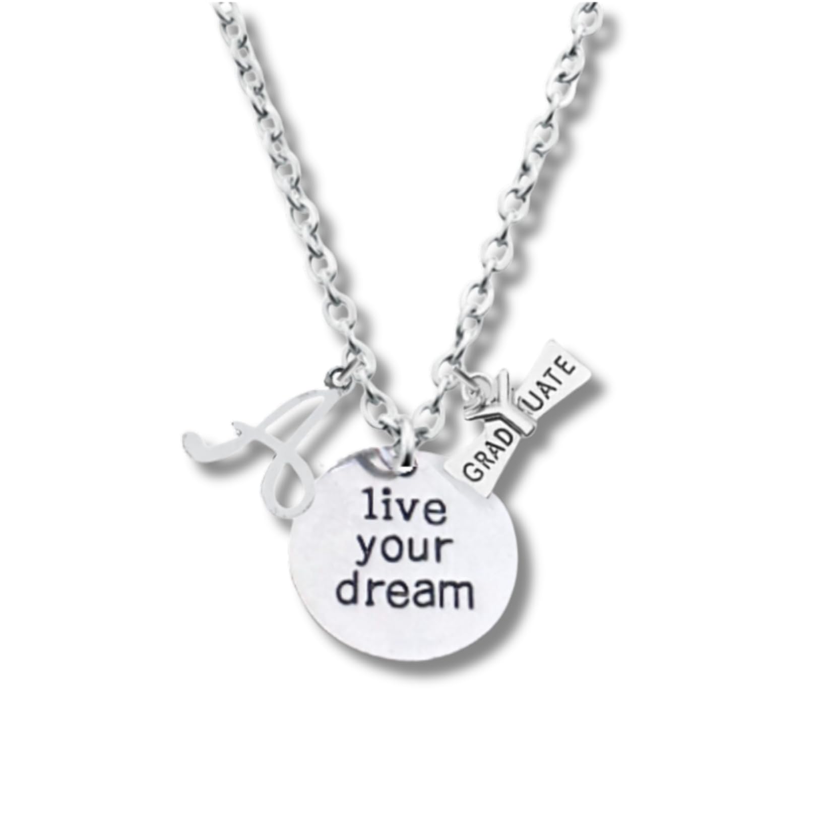 Personalized 2025 Graduation Charm Necklace - Infinity Collection | Live Your Dream Jewelry | Unique Graduation Gift for Girls & Graduates | Class of 2025 Keepsake | Perfect for High School & College Graduation Ceremonies, Senior Year Celebrations & Graduation Party Favors
