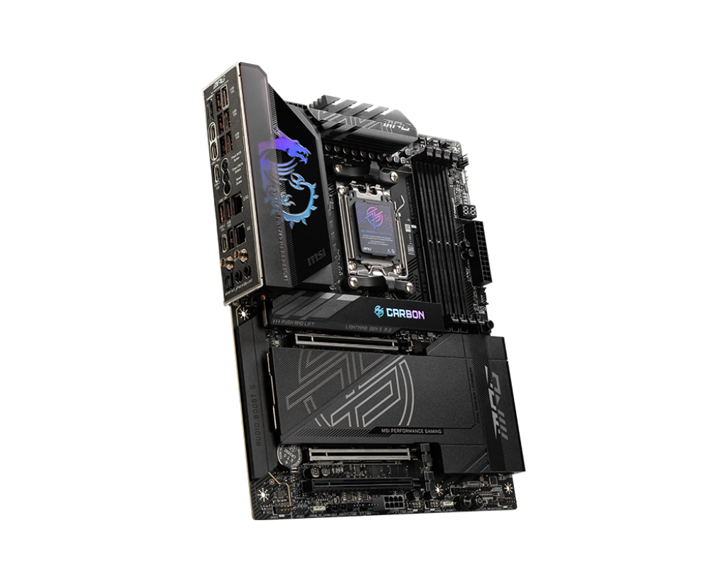 MSI X870E MPG CARBON WIFI7 AM5 ATX Gaming Motherboard with PCIe 5.0, DDR5 & Wi-Fi 7 - Perfect for High-Performance PC Builds & Gaming Rigs