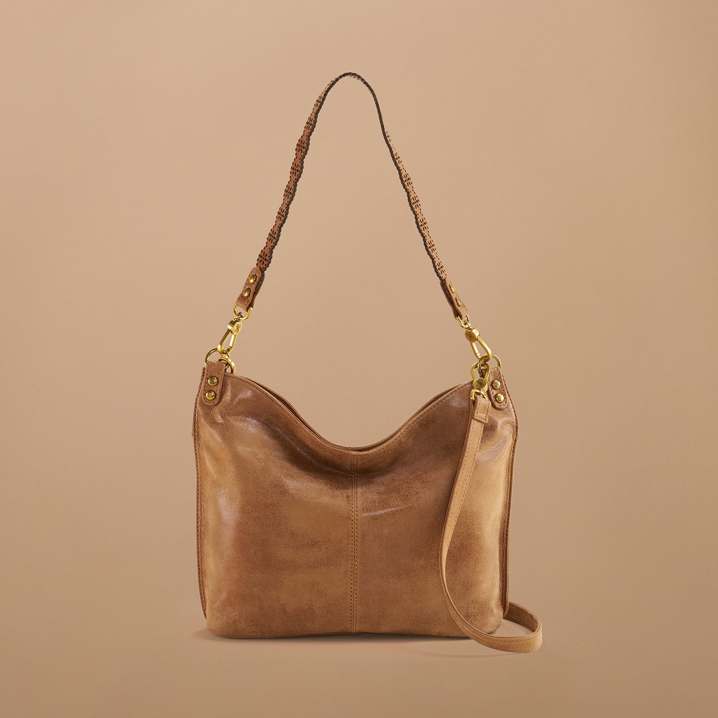 Premium Buffed Leather Pier Shoulder Bag in Whiskey Brown - Stylish & Durable Crossbody Purse for Women, Perfect for Work, Travel & Everyday Use