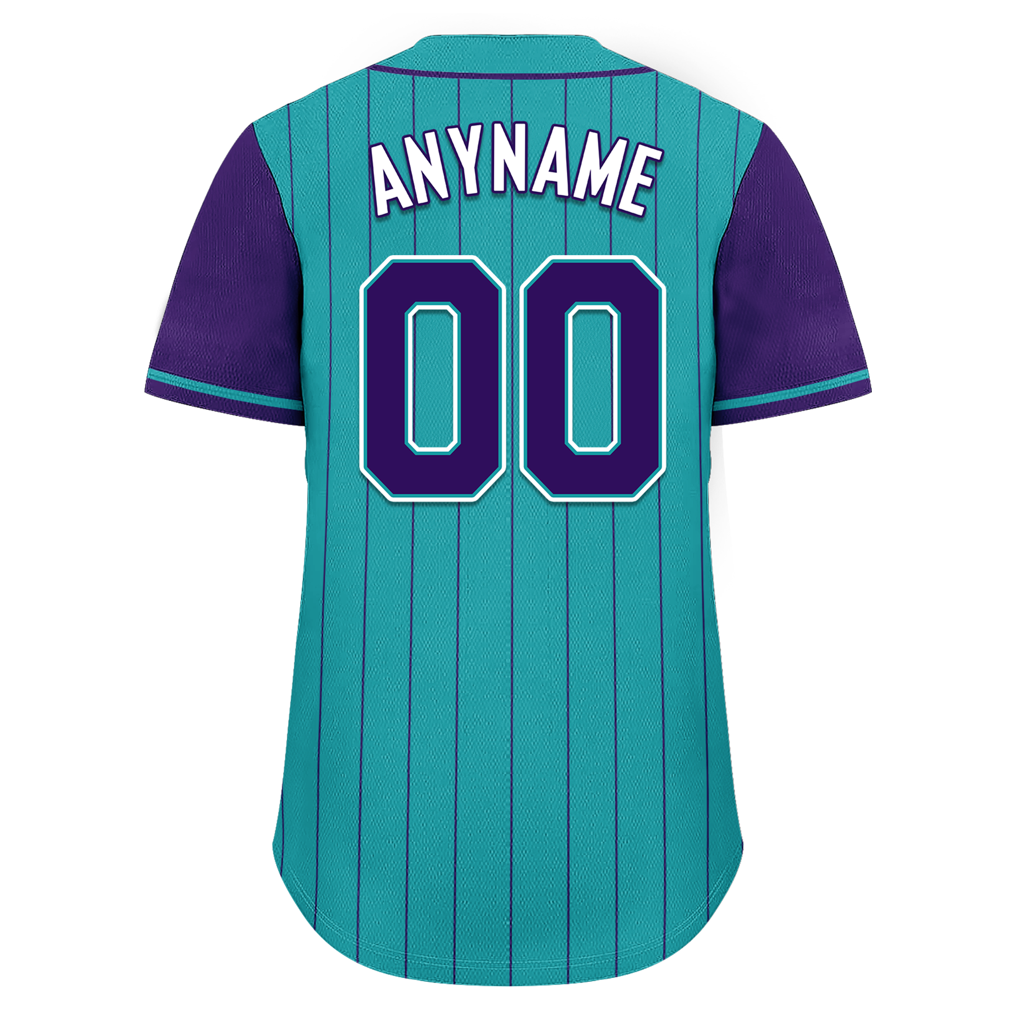 Custom Cyan & Purple Stripe Personalized Baseball Jersey - Authentic Fashion Sportswear BSBJ01 D017247 for Team Uniforms, Fan Gear & Casual Wear