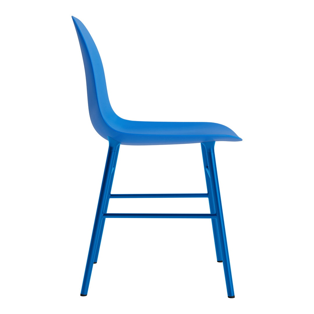 Modern Form Chair with Sturdy Metal Legs - Ergonomic Design for Home Office, Dining Room, and Living Room