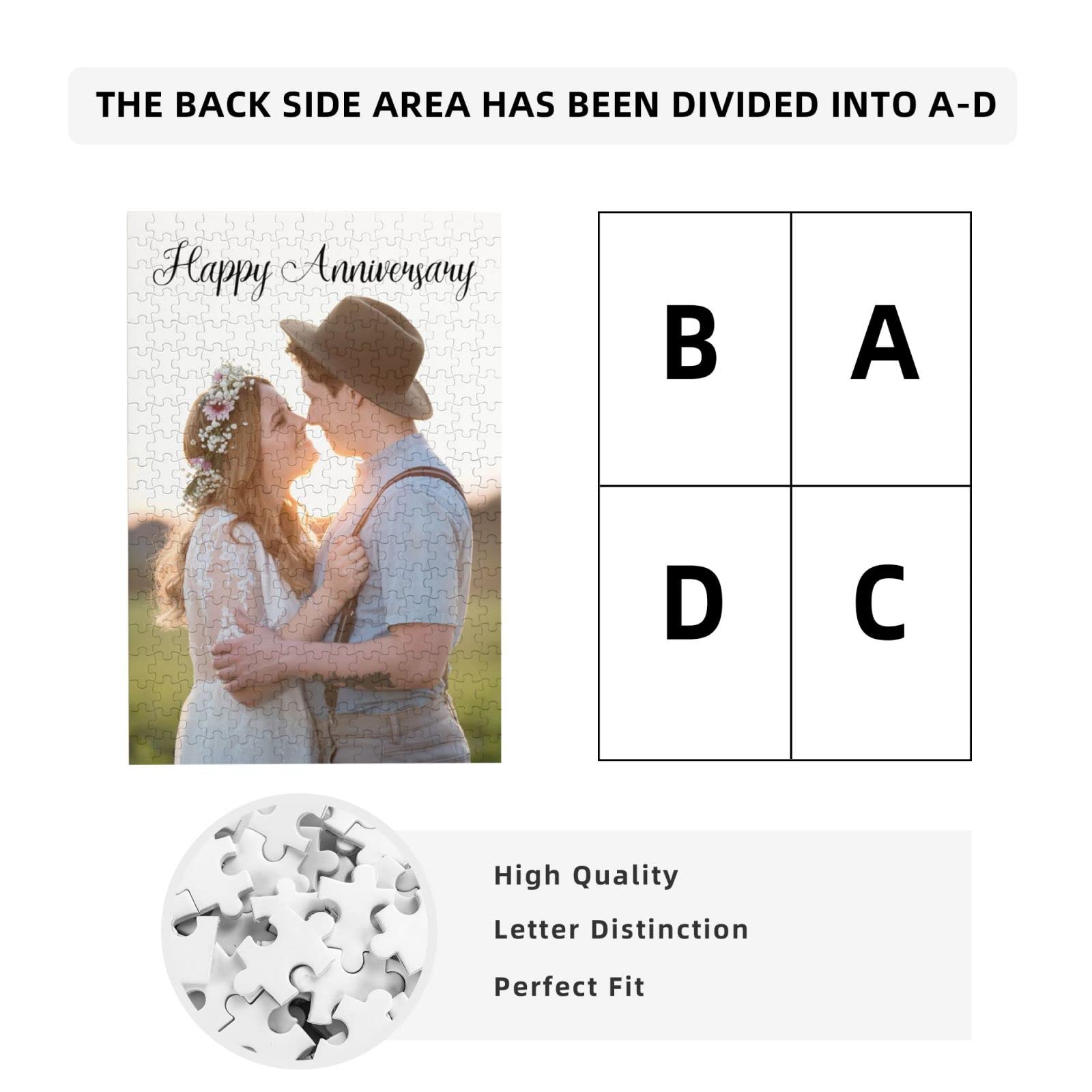 Custom Personalized Photo Wooden Jigsaw Puzzle with Text & Name - Unique Wedding, Anniversary, Graduation Gift for Adults & Kids - Perfect for Family Game Nights, Party Favors & Memory Keepsakes
