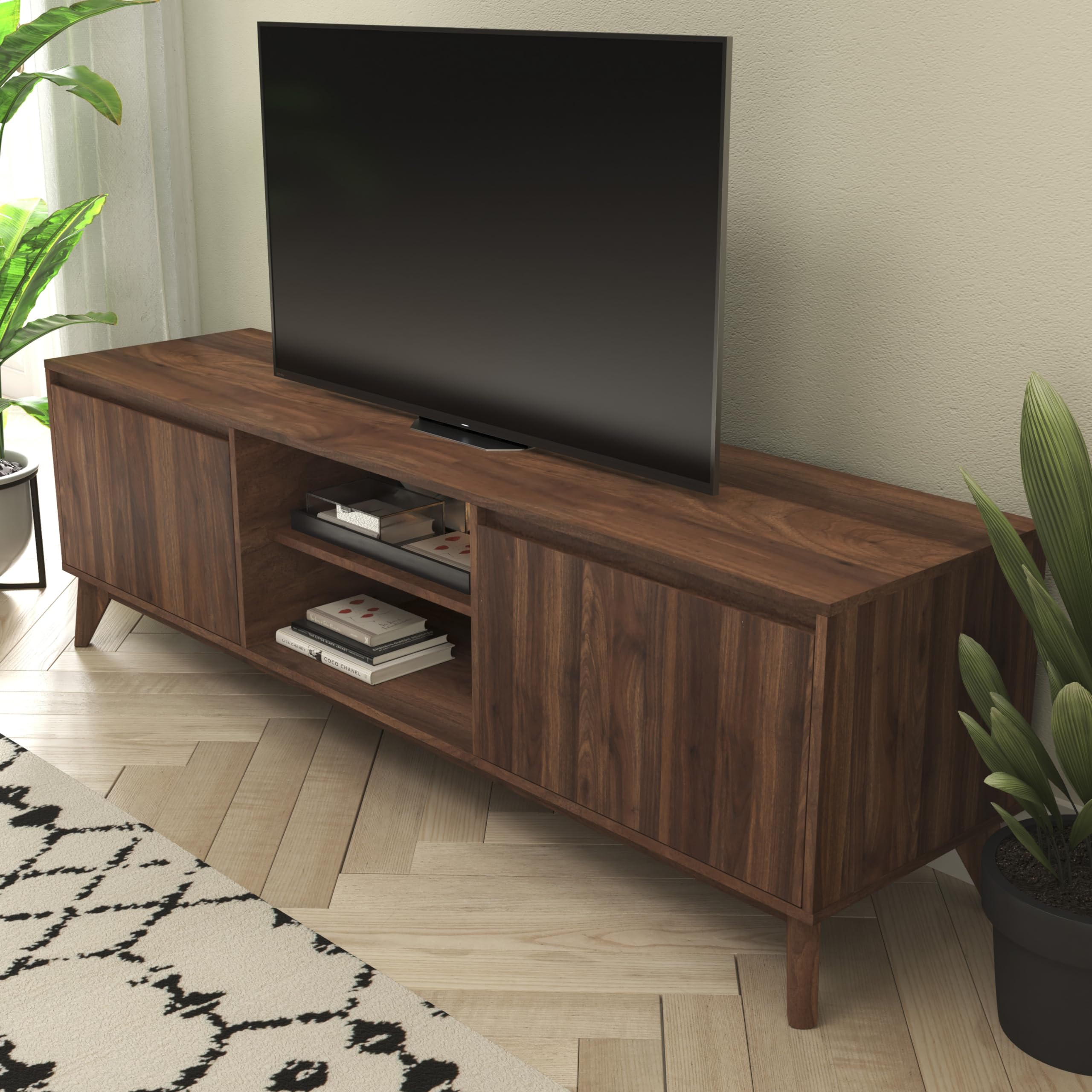 Mid-Century Modern TV Stand for 65+ Inch TVs - 70