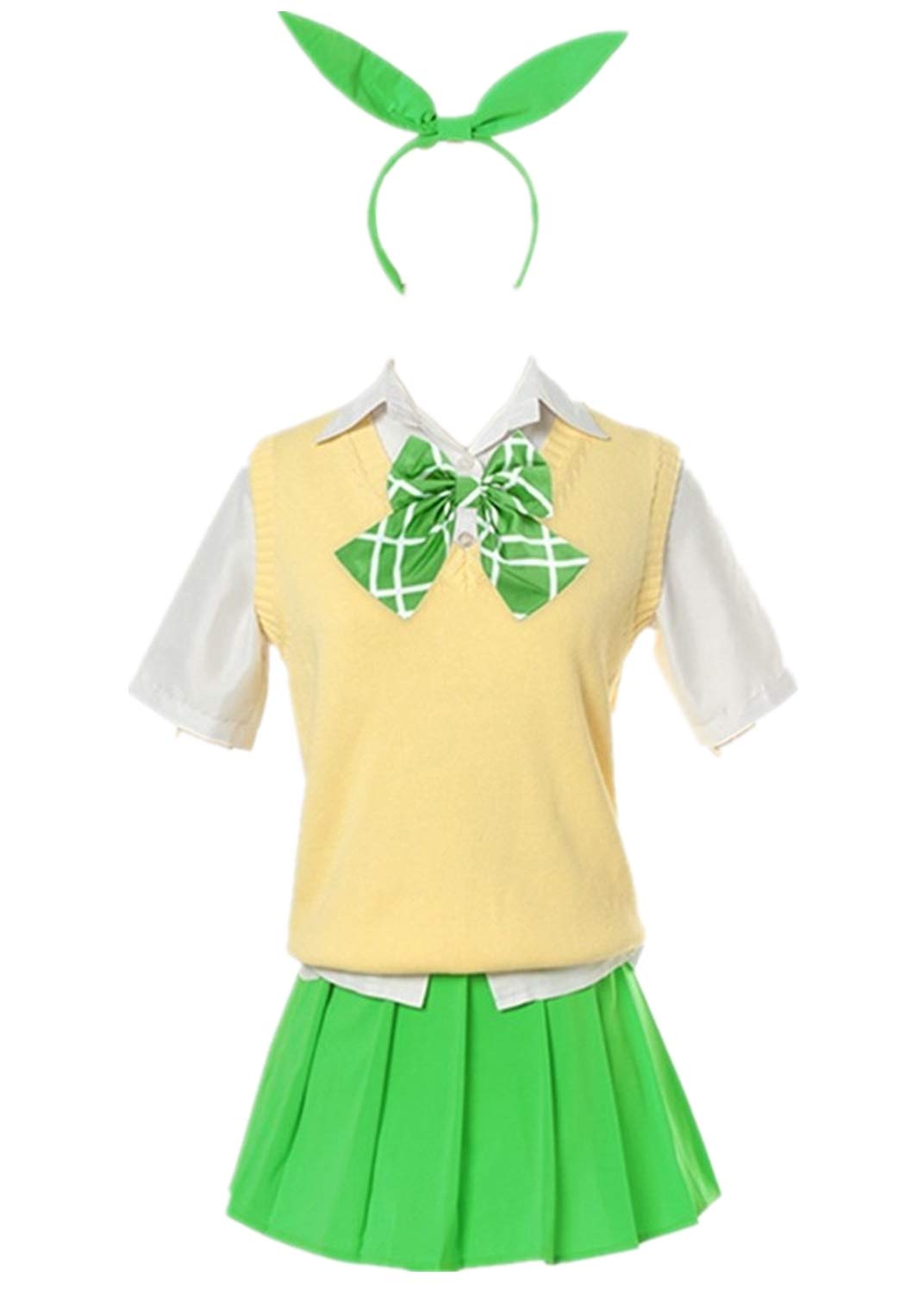Yotsuba Nakano Cosplay Costume - The Quintessential Quintuplets School Uniform Dress Full Set | Anime Convention Outfit & Halloween Cosplay