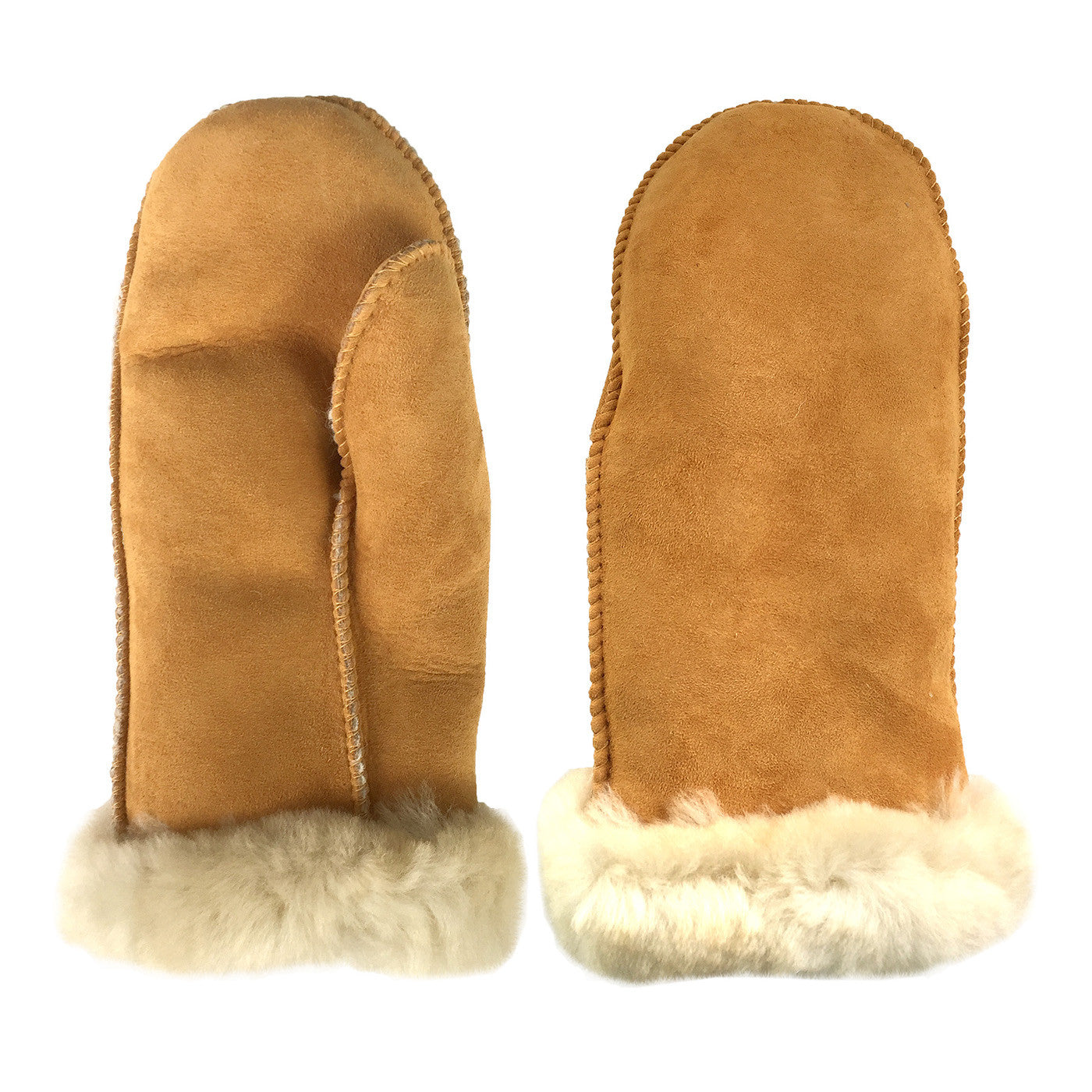 Women's Natural Sheepskin Mittens - Soft & Warm Winter Gloves for Cold Weather, Outdoor Activities & Snow Sports
