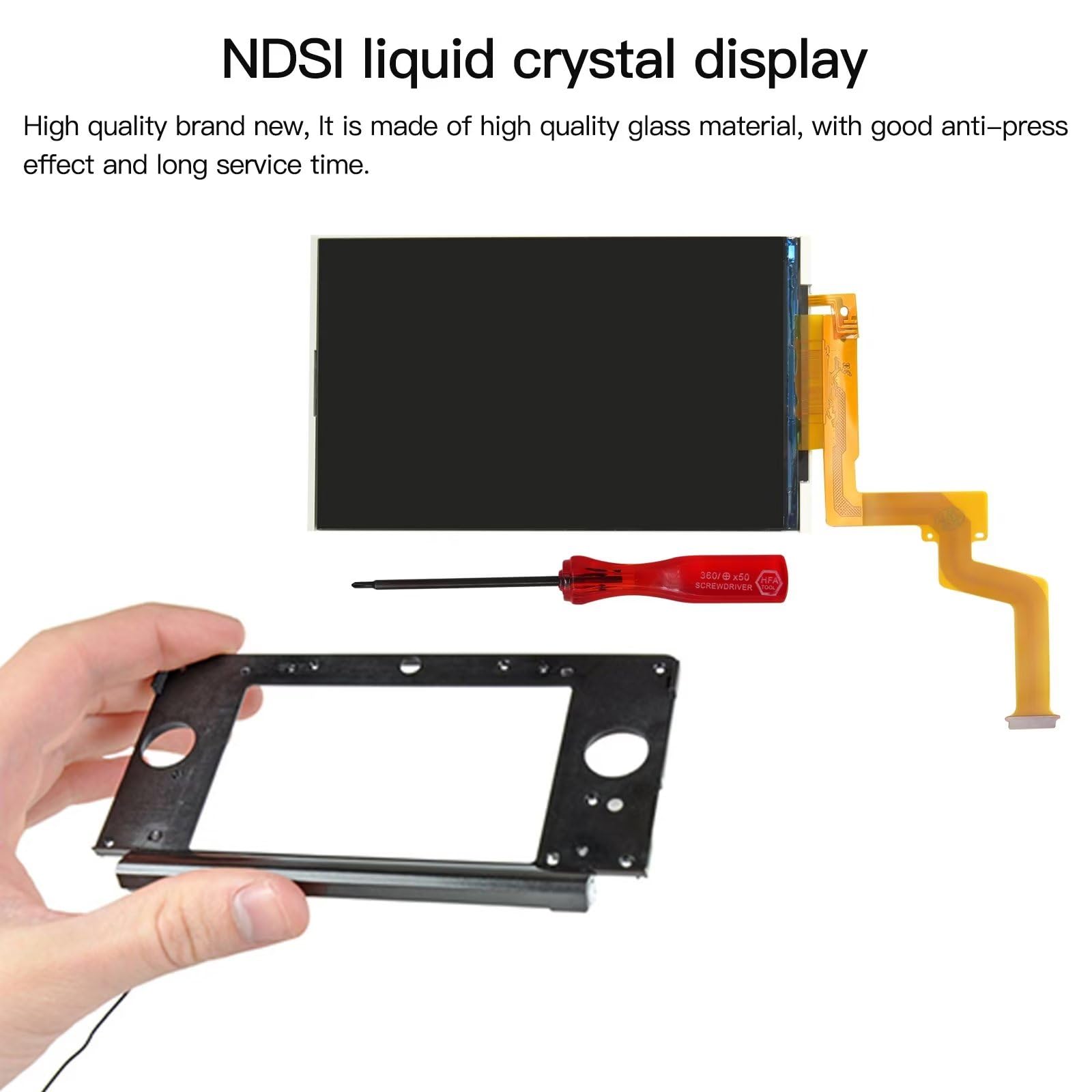 Original Nintendo 2DS XL LCD Screen Display Replacement - Top & Bottom Screen with Opening Tool Kit | Perfect for DIY Repairs & Gaming Console Maintenance